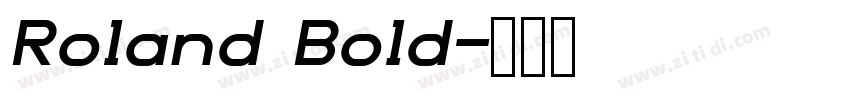 Roland Bold字体转换